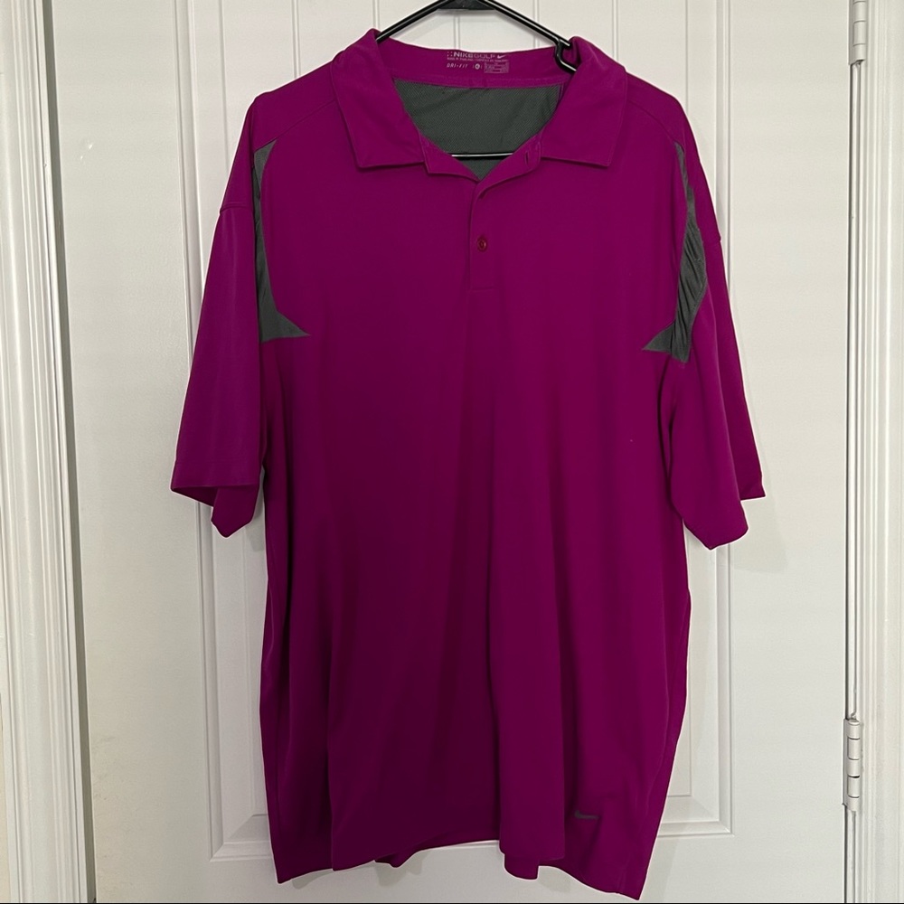 Nike Golf Shirt Dri-fit Purple Men size XL